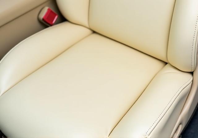 The same leather seat, now clean, matte, and looking brand new.