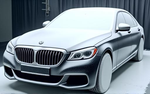 Snow foam covering a luxury sedan during a pre-wash.