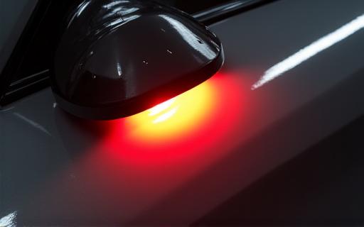 Infrared lamp curing a freshly applied ceramic coating on a car door.
